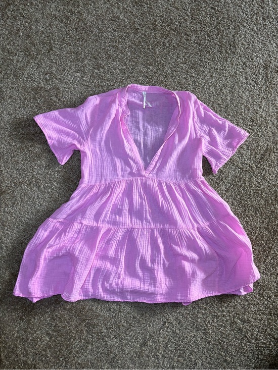 Anthropologie Dresses & Skirts - Anthropologie Pink Lightweight Gauze Tunic Top